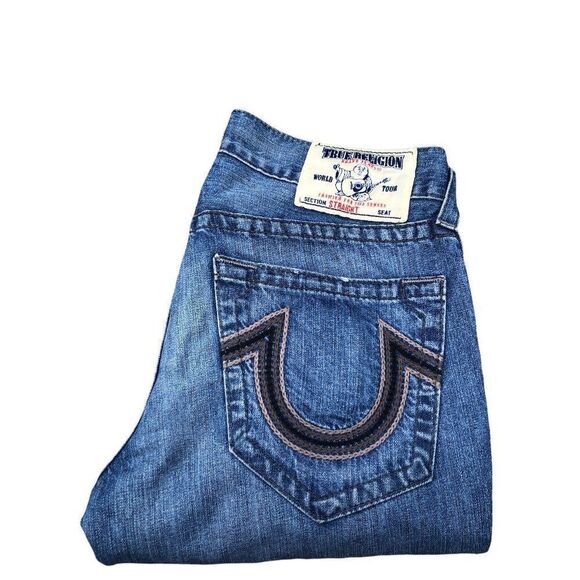 True Religion Jeans Size 31 STRAIGHT Blue - Picture 4 of 9